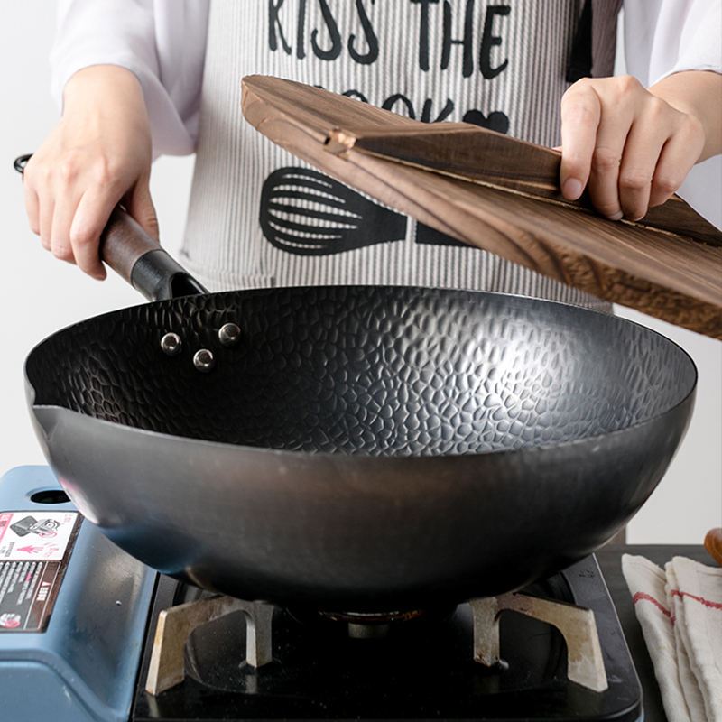 Wok Electric Flat - Carbon Steel Wok Pan 32cm Stir