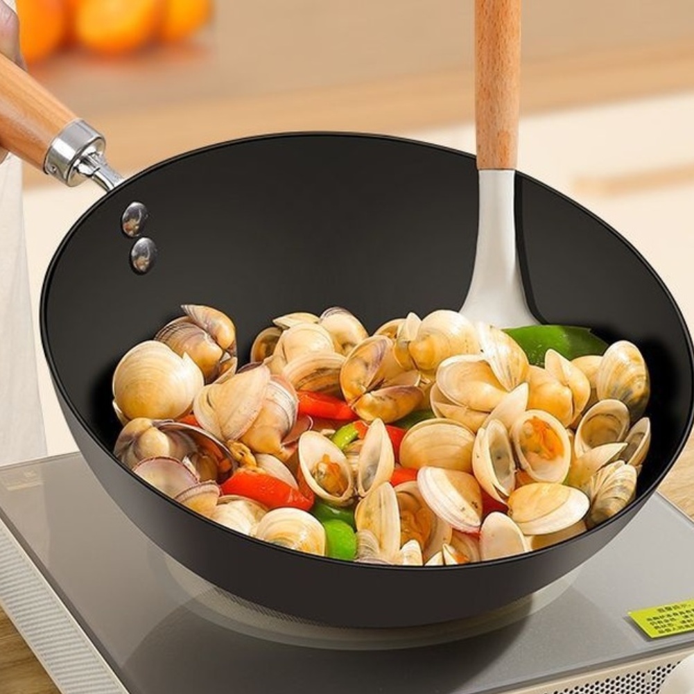 Wok Electric Flat - Cast Iron Wok Sized for One