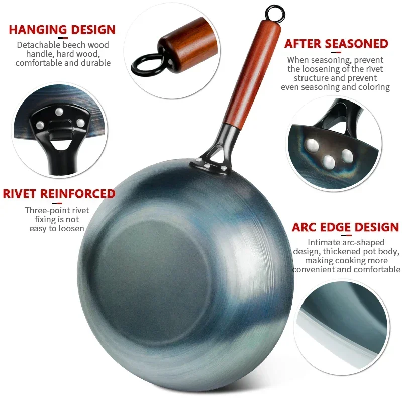 Wok Electric Flat - Flat Bottom Wok Pan 13.5