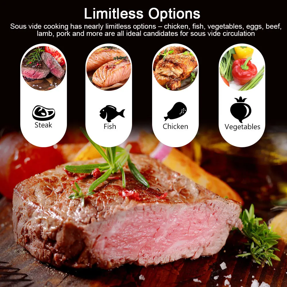 1100W Vacuum Sous Vide Cooker  - Sous Vide Immersion 评论和价格