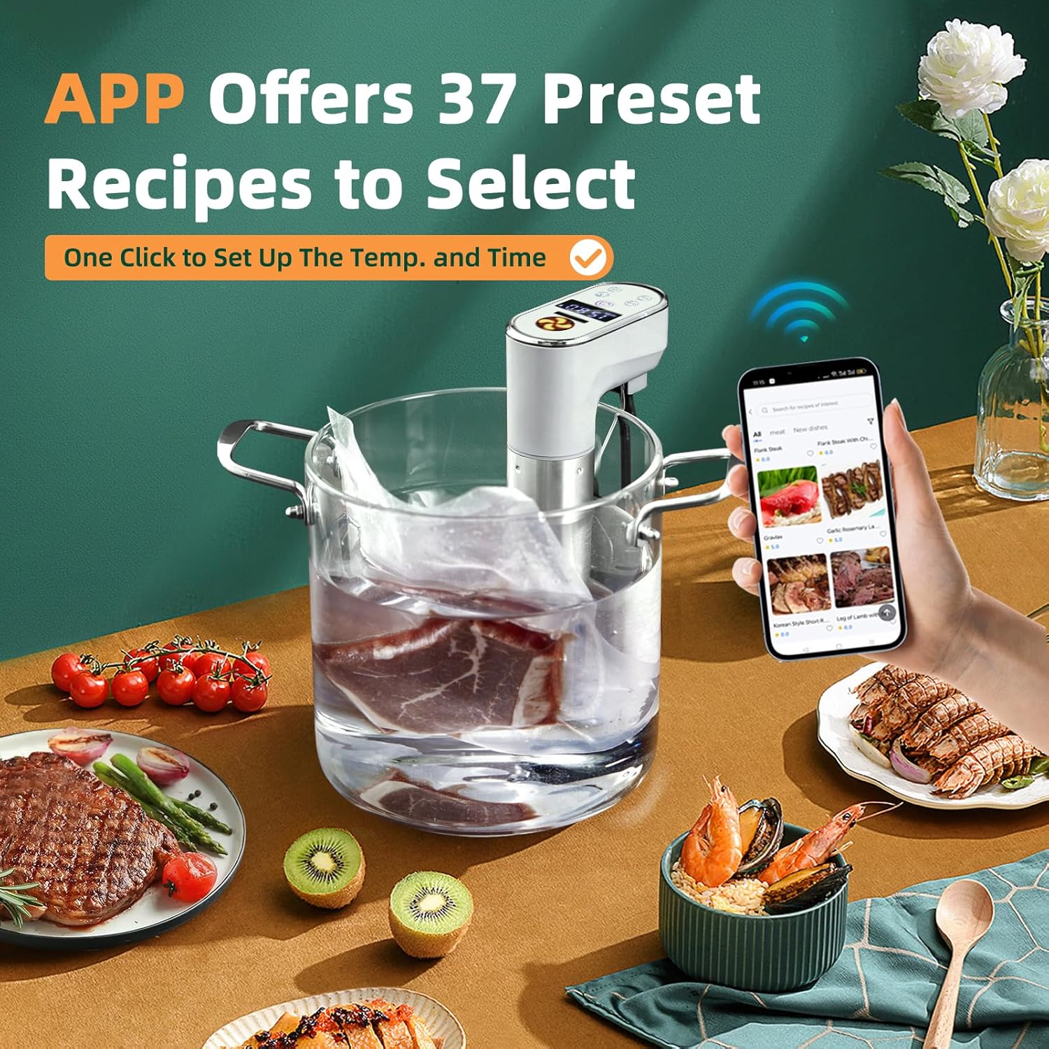1300W WiFi Smart Sous Vide Coo - Sous Vide Immersion 评论和价格