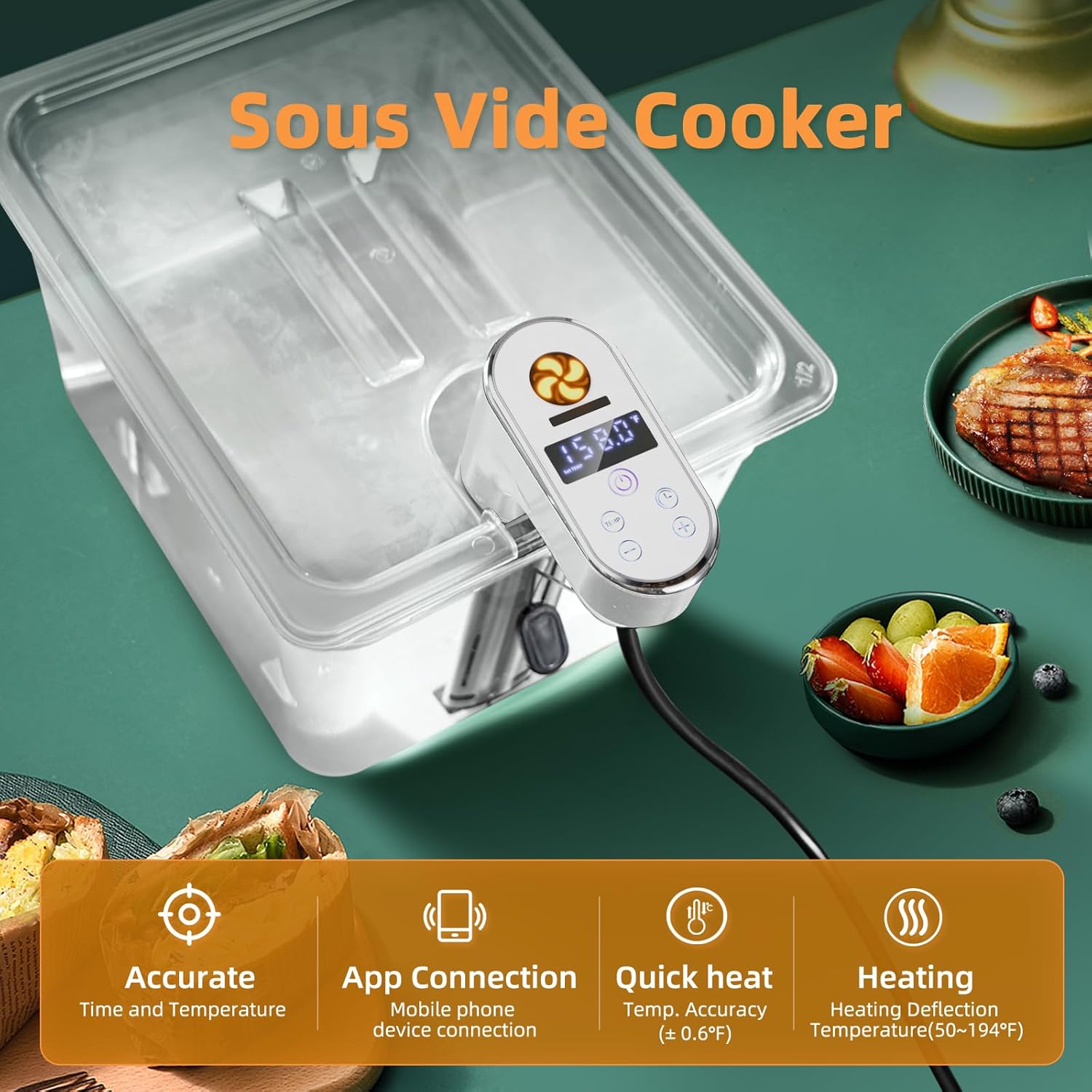 1300W WiFi Smart Sous Vide Coo - Sous Vide Immersion 评论和价格