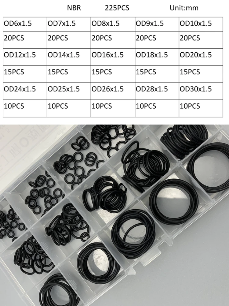 CS 1.5mm Black NBR O Ring Kit  - Kitchen Appliances Repair 评论和价格