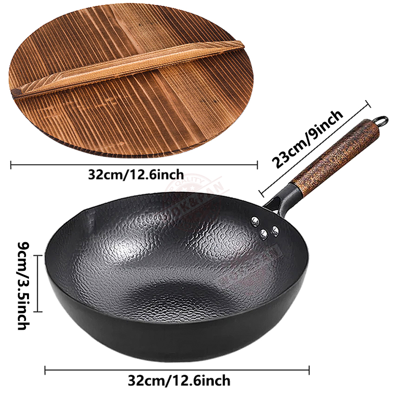 Carbon Steel Wok Pan 32cm Stir - Wok Electric Flat 评论和价格