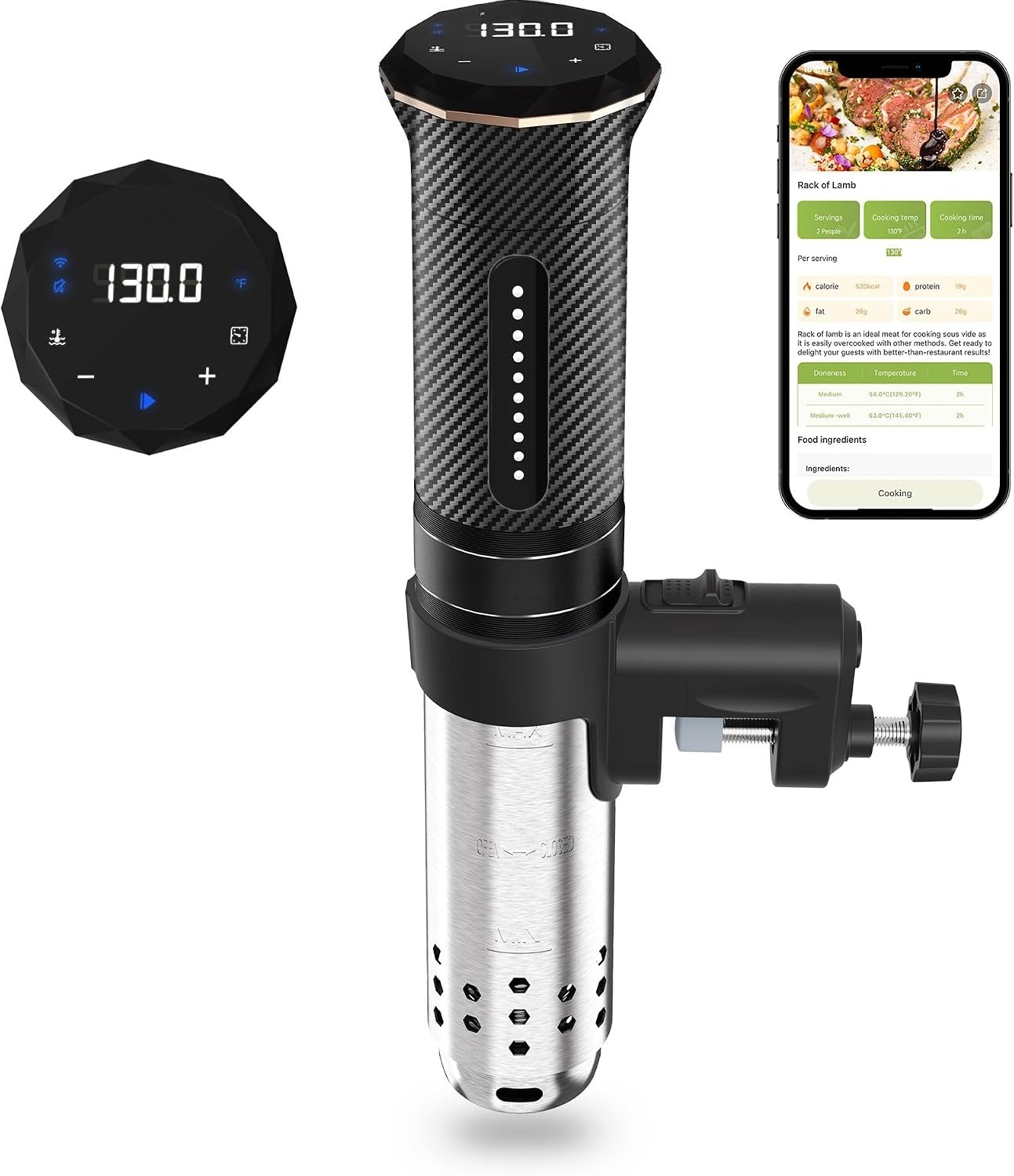 1100W Carbon Black Full Stainl - Sous Vide Immersion 评论和价格